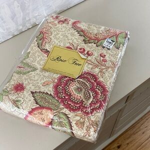 Vintage Rose tree Arden 48x86 2 window panels with tie backs floral curtains new